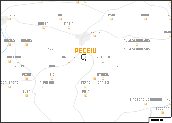 map of Peceiu