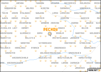 map of Pęchów