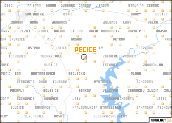 map of Pečice