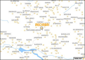 map of Pećinari