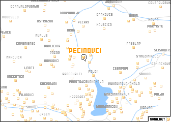 map of Pečinovci