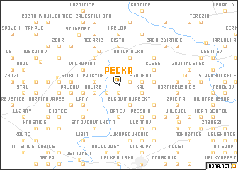 map of Pecka