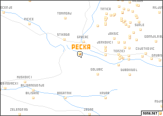 map of Pecka