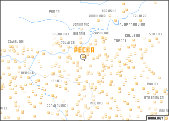 map of Pecka