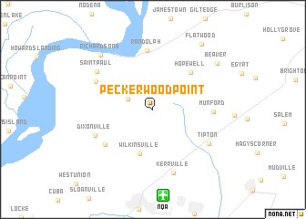 map of Peckerwood Point