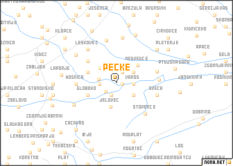 map of Pečke