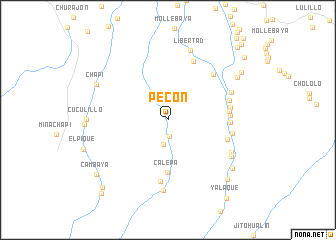 map of Pecón