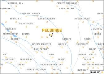 map of Pécorade