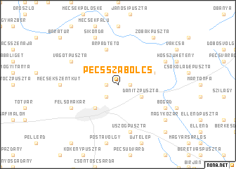 map of Pécsszabolcs