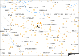 map of Peć