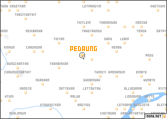 map of Pedaung