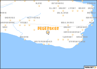 map of Pedersker