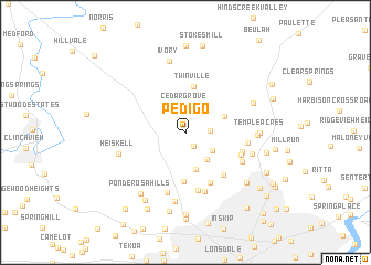 map of Pedigo