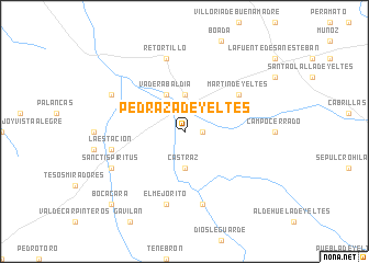 map of Pedraza de Yeltes