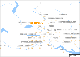 map of Pedrazales