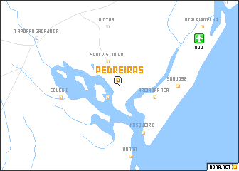map of Pedreiras