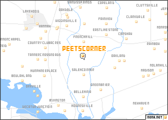 map of Peets Corner