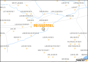 map of Peissonnel