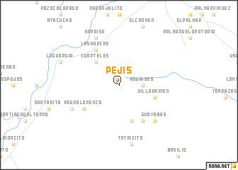 map of Pejís