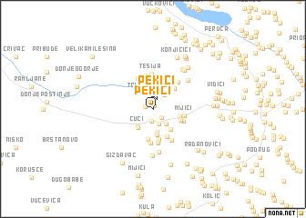 map of Pekići