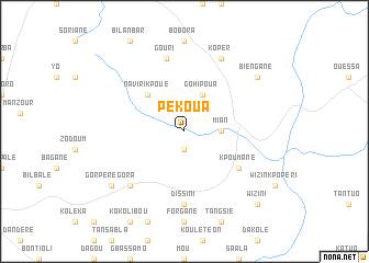 map of Pékoua