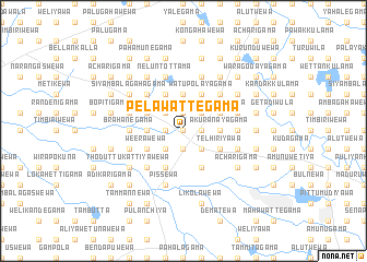 map of Pelawattegama