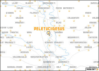 map of Peletucii de Sus