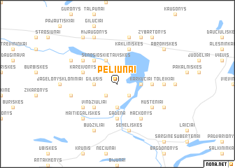 map of Peliūnai