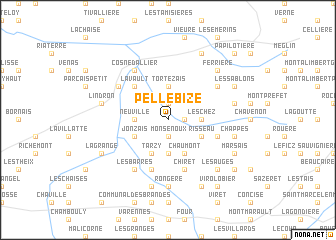 map of Pellebize