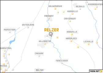 map of Pelzer