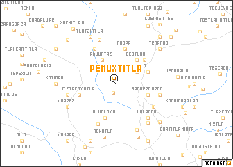 map of Pemuxtitla