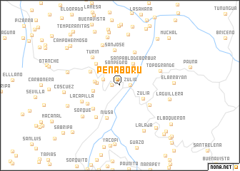 map of Peña Ború