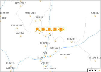 map of Peña Colorada