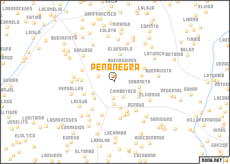 map of Peña Negra