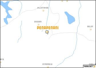map of Peña Peñani