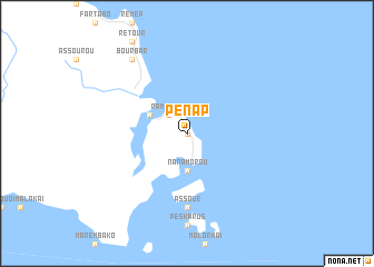 map of Pénap