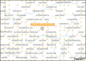 map of Peñas Moradas
