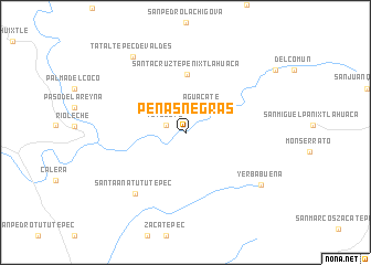 map of Peñas Negras