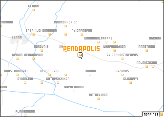 map of Pendápolis