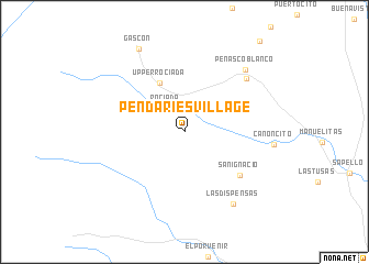 map of Pendaries Village