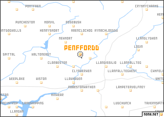 map of Pen-ffordd