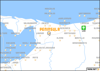 map of Península