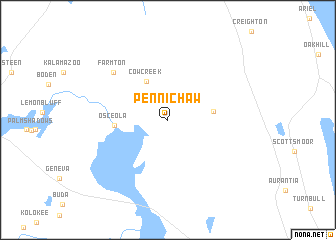 map of Pennichaw