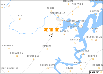 map of Pennine