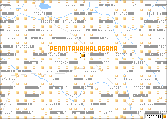 map of Pennitawa Ihalagama