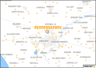 map of Penn Rose Park