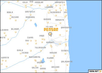 map of Pensǝr