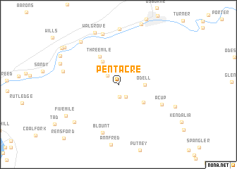 map of Pentacre