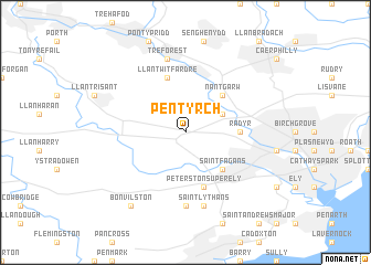 map of Pentyrch