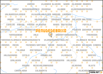 map of Penude de Baixo